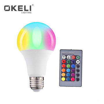 OKELI High Brightness A70 Remote Control 16 Color Changing Dimmable Smart LED RGB Bulb
